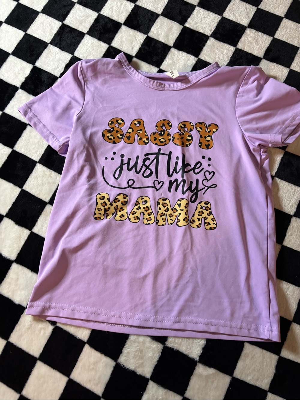 Size 6 purple sassy like mama tshirt